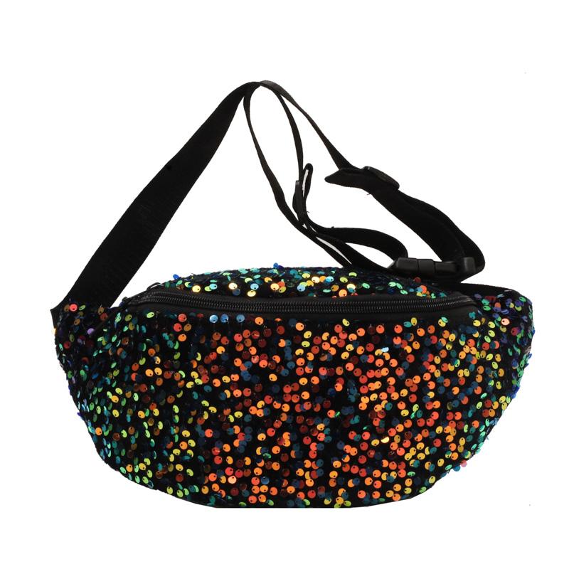 Glitter Women's Bag  Casual Fanny Pack  Shoulder  Crossbody  Chest  Hip Hop  Belt Bags  Women's Fashion  Luxury  Trend