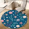 1pc Office Carpet Chair Mats Oceanic Seashells Starfish Pearls Pattern Perfect for Decorating Office Chairs, Living Rooms, Or Bedrooms
