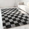 Tie-Dye Checkerboard Carpet Plaid Design Area Rug for Living Room Sofa Memory Cotton Floor Mat Kids Bedroom Mat Retro Home Decor