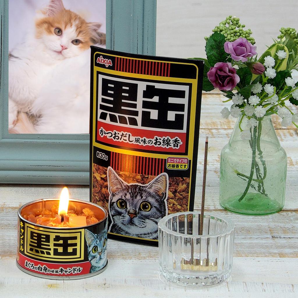 Kameyama Black Can Incense 100 Pet Memorial Collaboration Incense Sticks, Approx. 30g, Approx. Sticks,