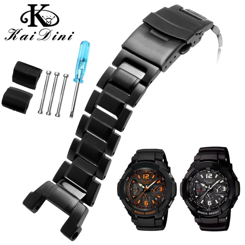 Correa de Acero Inoxidable para Casio G-SHOCK GW-3500B GW-3000B 2500B 2000G-1500 GW-2000/1200 Serie Correa de Silicona para Hombre Pulsera