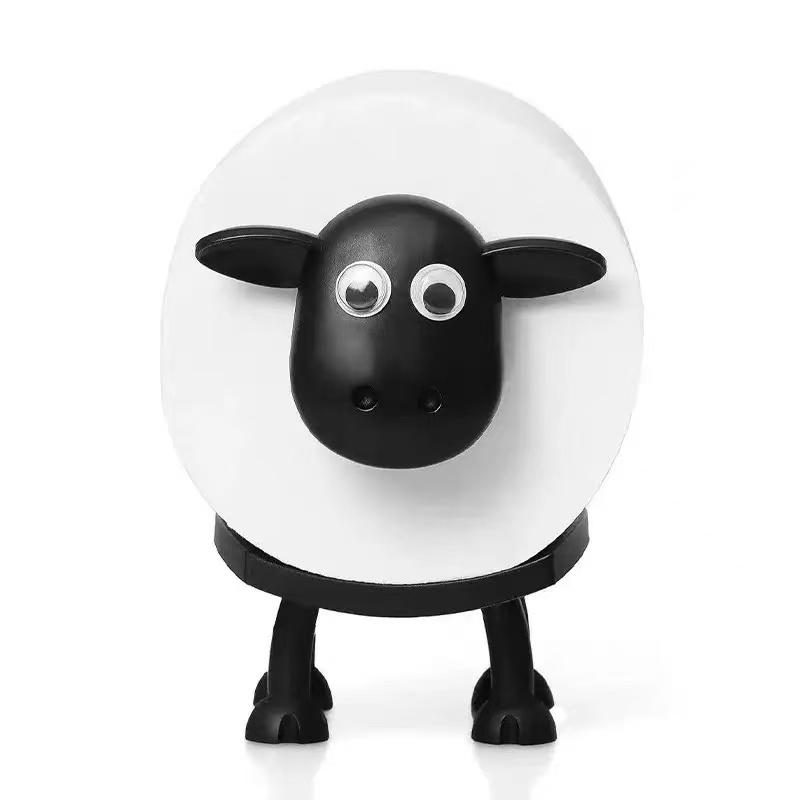 Sheep Toilet Roll Holder Funny Toilet Paper Holder Free Standing Bathroom Set 3D Printed Black Sheep Loo Roll Holder Decors