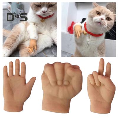 3 Pezzi Minuscolo Dito Mano Giocattolo Gatto Forma Sasso Carta Forbice Allungabile Mini Mano Dito Guanto Burattino Scherzo Gag Regalo Bomboniere