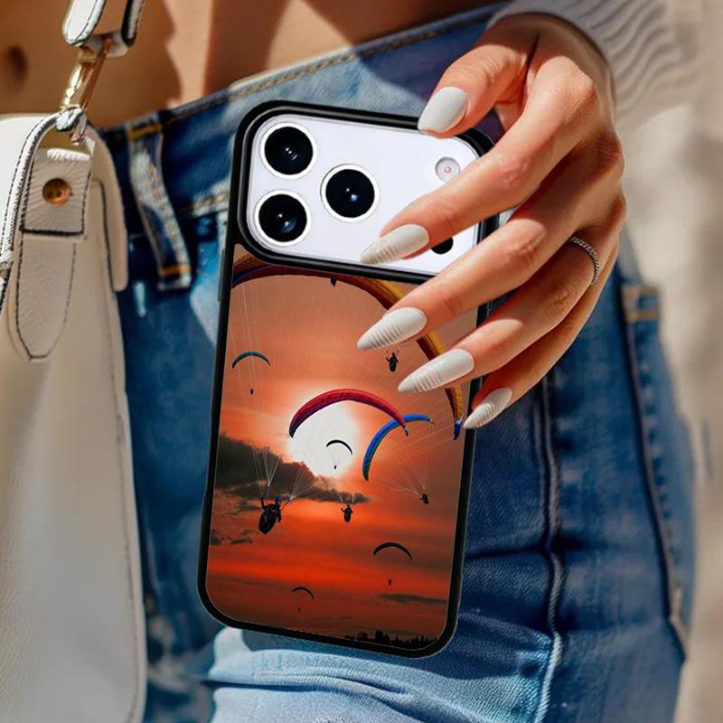 Paragliding Paraglider Phone Case For iPhone 17 Air 14 15 13 12 Max Cover For Apple 16e 11 Pro Max Plus Coque