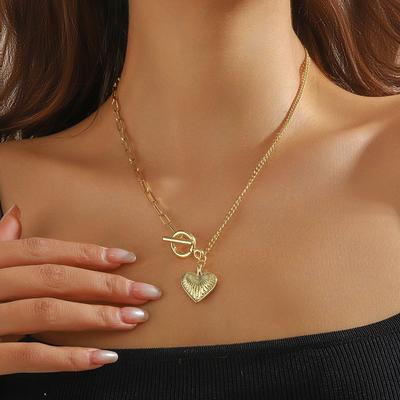 Jewelry Daily Trendy With Simple Ot Buckle Love Necklace Light Luxury High Sense Mother'S Day Necklace