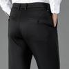 FAPAI Herren Wollmischung Fleecegefütterte Gerade Business Casual Hose