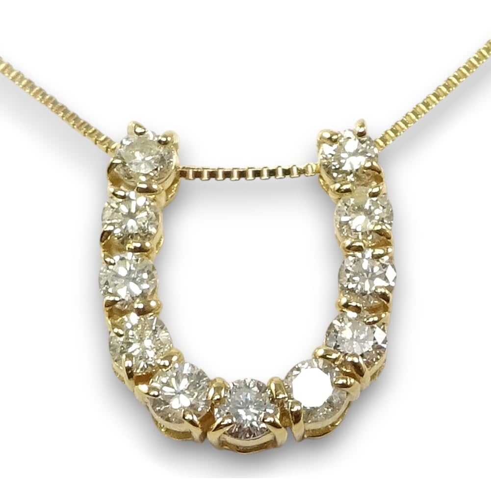 

and Me Jewelry Diamond Necklace Horseshoe Design Carat 10K Yellow Gold Certificate of Authenticity Included [You Box] 0.27