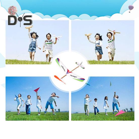 Gummibandbetriebenes Flugzeugmodell für Kinder, pädagogisches Wurfsegelflugzeug, Kleinkinder, Jungen und Mädchen, Outdoor-Flugzeugspielzeug