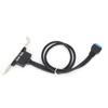 Double USB Baffle Cable Motherboard 19 Pin to Dual Port A Female Extension Rear Panel Bracket