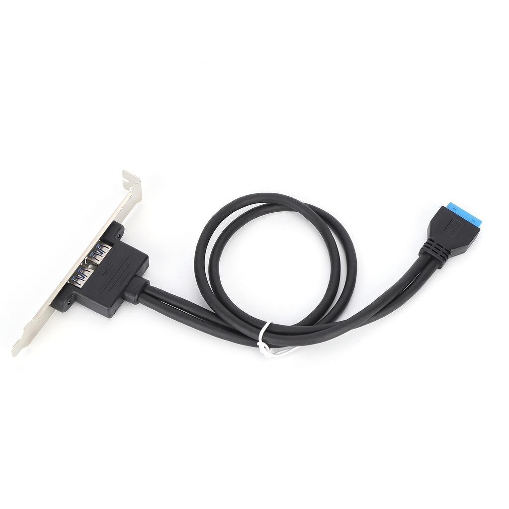 Double USB Baffle Cable Motherboard 19 Pin to Dual Port A Female Extension Rear Panel Bracket