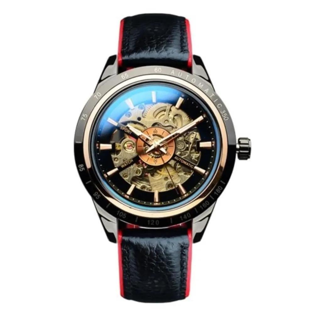 Men s Wind-up Black Contrast Round Wristwatch A20397_Black