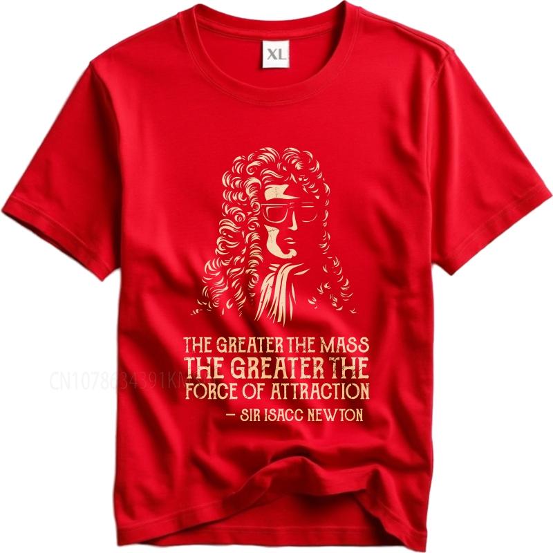Oversized Summer Unisex T Shirt Isaac Newton Portrait With Quote Short Sleeve Relaxed Fit ONeck Tshirt Cotton Teeshirt