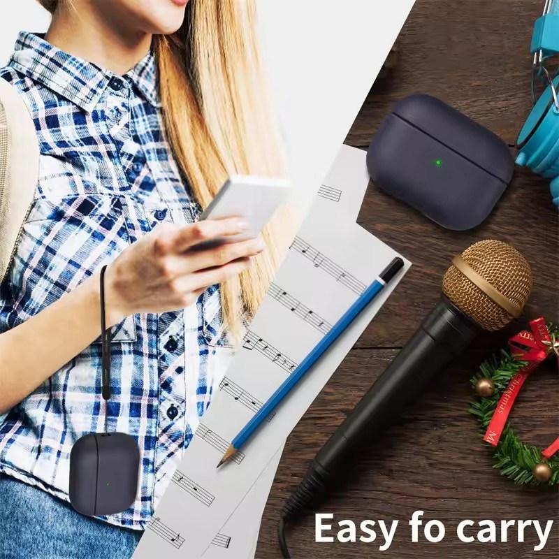 Capa de couro granulado para AirPods Pro 2, capa para AirPods 4 e 3 AirPods Pro, acessórios para fones de ouvido Bluetooth da Apple, proteção para máquina