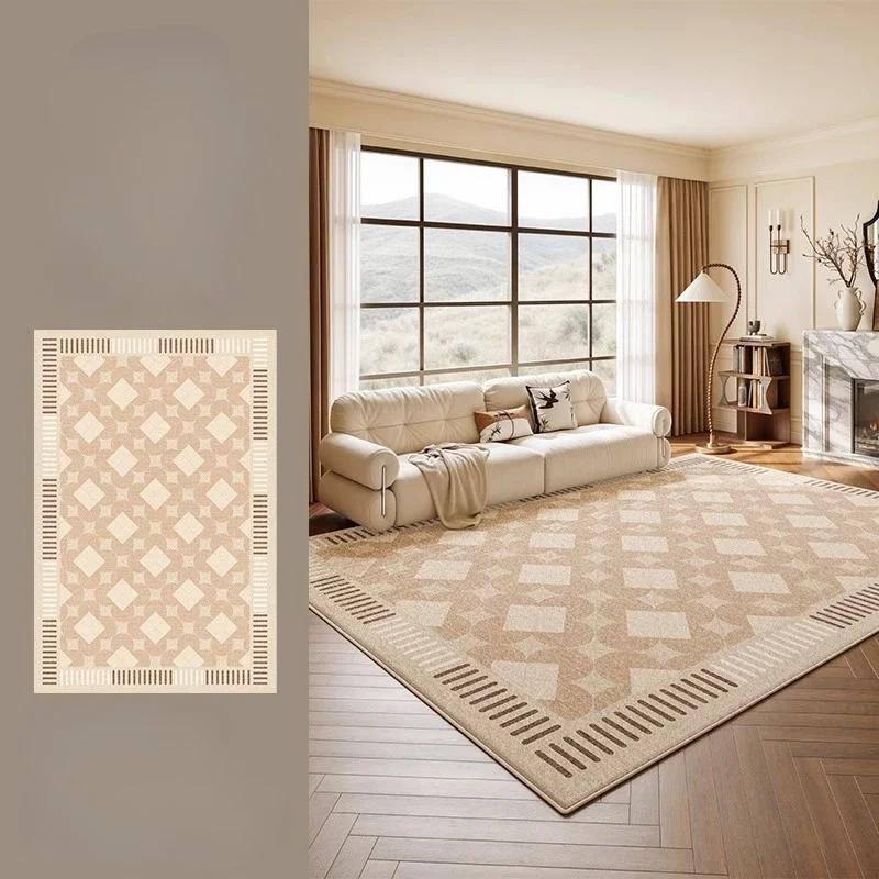 Cream Style Living Room Decoration Anti-slip Carpet  Rugs for Bedroom Thick Washable Lounge Floor Mat Fluffy Soft Rug