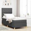 Boxspring Bed with Headboard Dark Grey 90 X 190 Cm Fabric