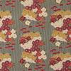 Noren Large Furoshiki x 30cm Flower Line Made in Machine Interior Japanese Kimono Print (100cm Wide) (Retro Blue) - Japan, 100% Cotton, Washable,