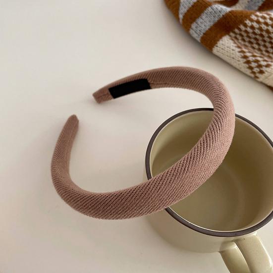 Hair Hoop Candy Color High Elasticity Soft Sponge Headband No Pressure Corduroy Texture Thickened Design Face Wrap Hair Organizer