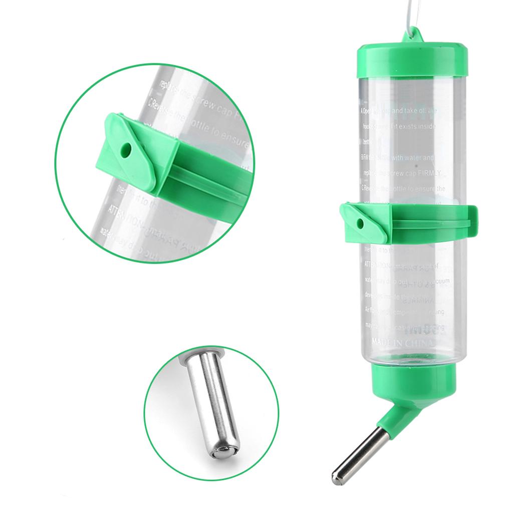 250ml Pet Rat Hamster Drinking Bottle Auto Non Drip Hanging Water Dispenser Green