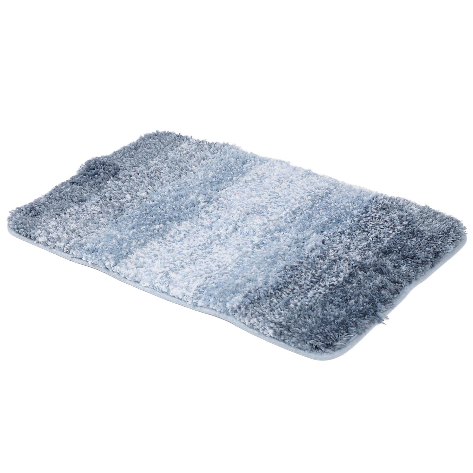 Bathroom Rugs Gradient Color Anti Slip Absorbent Polyester   Bath Floor Mat for Home Entrance Restrooms