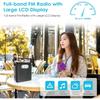 Portable CD Player with Bluetooth CD Player with Two Speakers FM Radio LCD Display CD Player Boombox USB Support AT Playback Headphone Jack