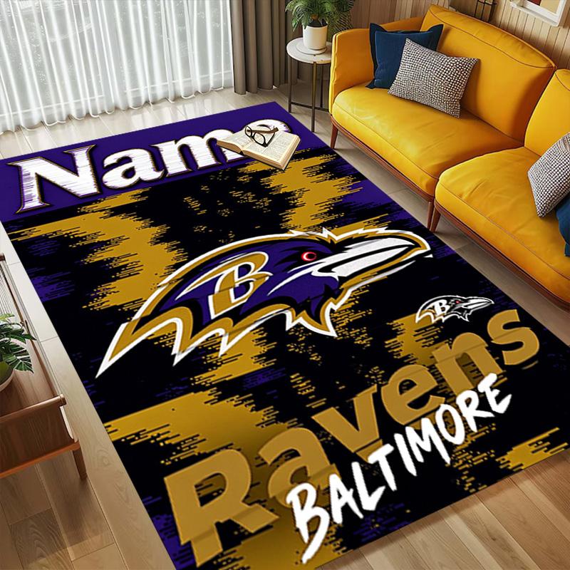 Custom Ravens Pride Area Rug Living Room Nonslip Soft Carpet For Bedroom Game Playroom Sofa Office Home Decor Doormat Christmas Gift C10371