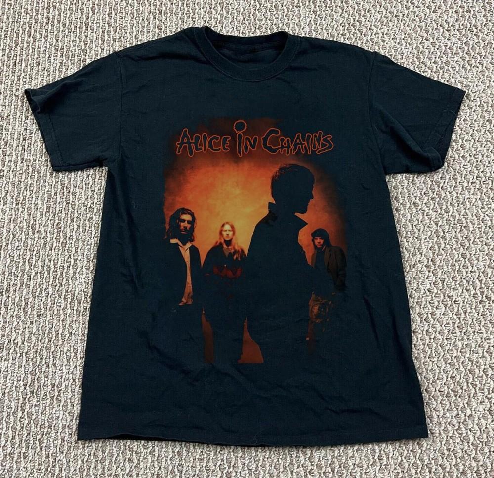 Винтажная футболка Alice In Chains - Гранж-рок группа 90-х, Черная, Унисекс, Размеры S-5XL XXL