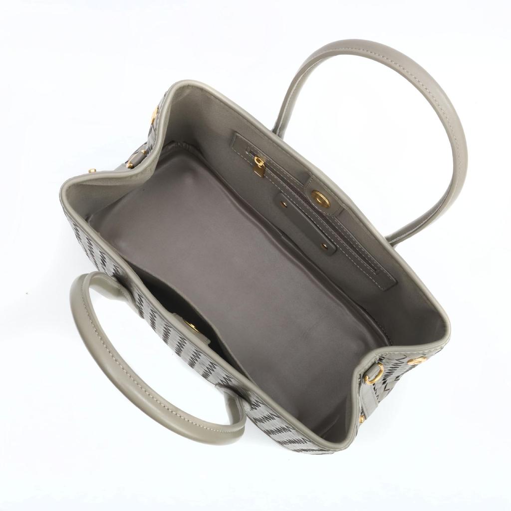 Handgewebte Umhängetasche aus echtem Schaffell für Damen mit großem Fassungsvermögen