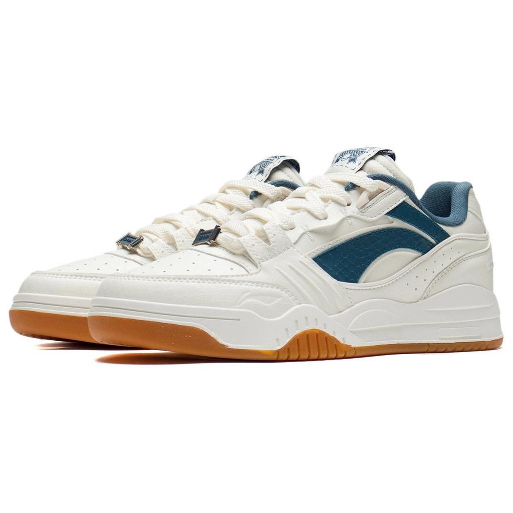 Li Ning Skateboard Shoes Men's Low top Mist White/Evergreen AGCS251-9