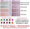 VAMA Fashions Multicolore Liscio Glitter Scintillante Cristallo Sfumato Pietra Diamante Libretto Bindi Riutilizzabile Adesivo Autoadesivo Per Donne (Bindi di Design