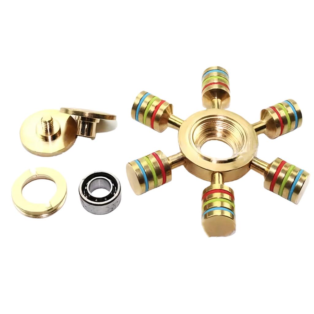 6-Arm Metal Spiral Arm Fidget Spinner Edc Portable Relax Toy For Adults Kids Fashion Hand Gyro Stress Relief Creative Casual
