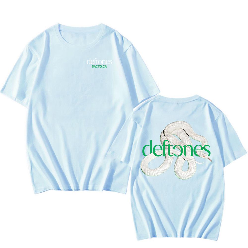 Soukromý hudební seznam skladeb Trička Deftones Rocková kapela Potisk Tričko Bavlna Volné Krátký rukáv Tričko Ženy Muži Unisex Streetwear
