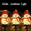 LED Snowman Solar Garden Light Outdoor Ground Stake Light Solar Powered Xmas Pathway Lights For Christmas Lawn Yard Decoration