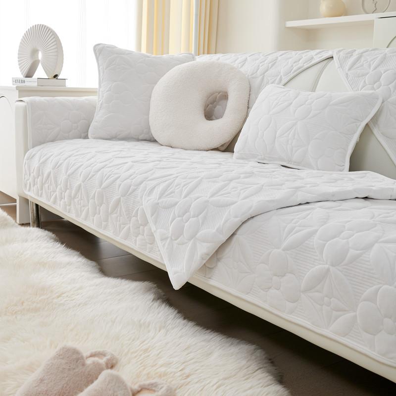 Осенне-зимний новый однотонный плюшевый вышитый супер мягкий диванный чехол для подушки — фото 6