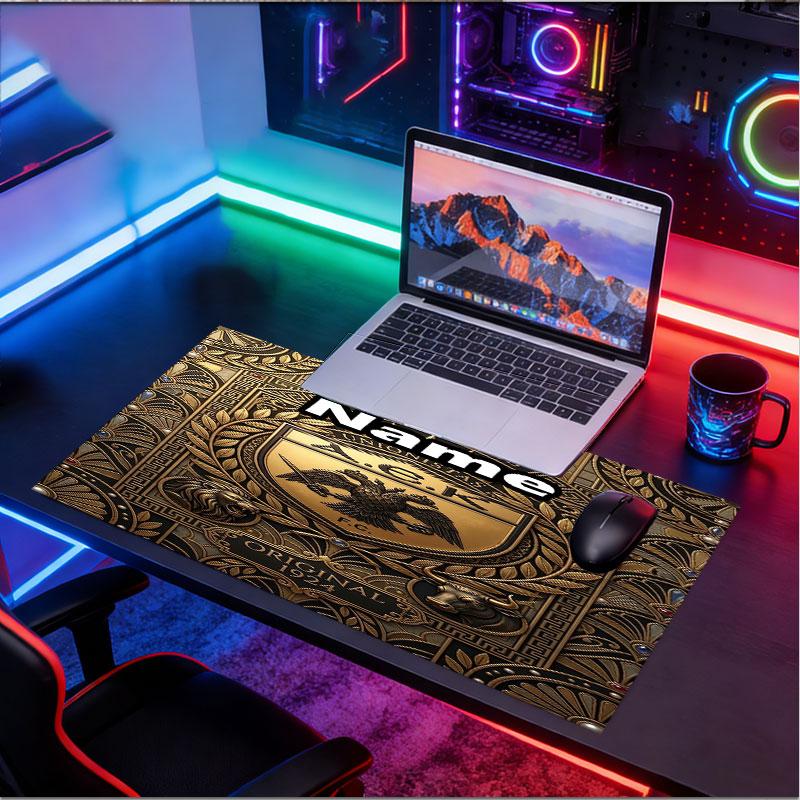 Custom Name Personalized AEK Athens FC Pattern Mousepad, Laptop PC Desk Mat, Decorative Desk Mat for Home Keyboard Pad Gift