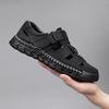 Mens Closed Toe Sandals Large Size Genuine Leather Casual Hiking Sandals Hand Sewn Outdoor Comfortable