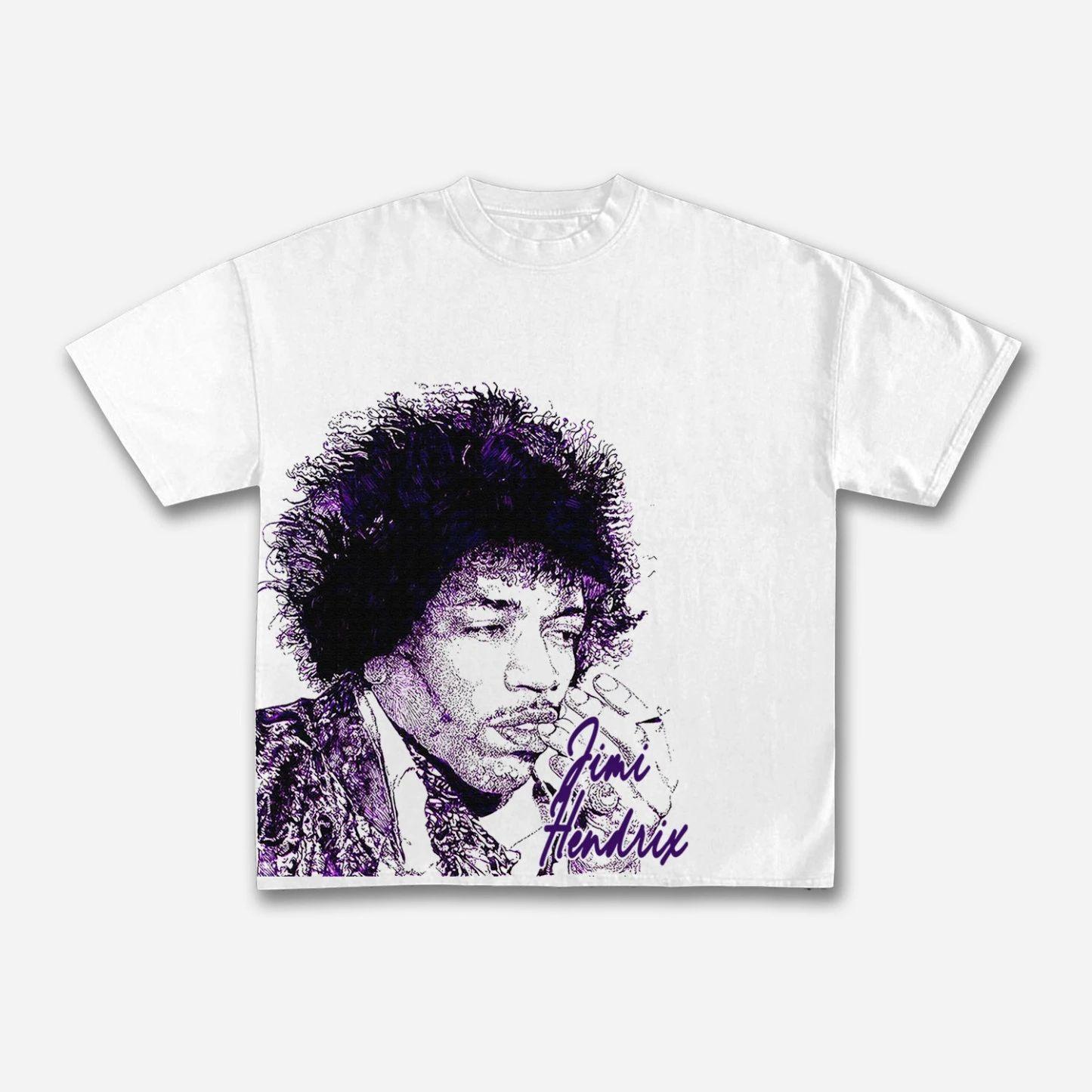 

Vintage Rock Tops 90s Y2k Tees Jimi Hendrix Rock MusicianT Shirt Print Cotton TShirts Casual Loose Tee Shirt Unisex Fans Gift S