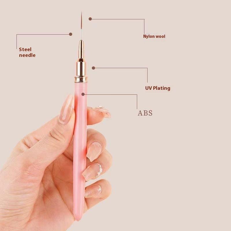 5Pcs Nail Art Liner Brush Set Uv Gel Nail Brushes Kits French Stripe Line Painting Drawing Flower Pen Professional Manicure Tool