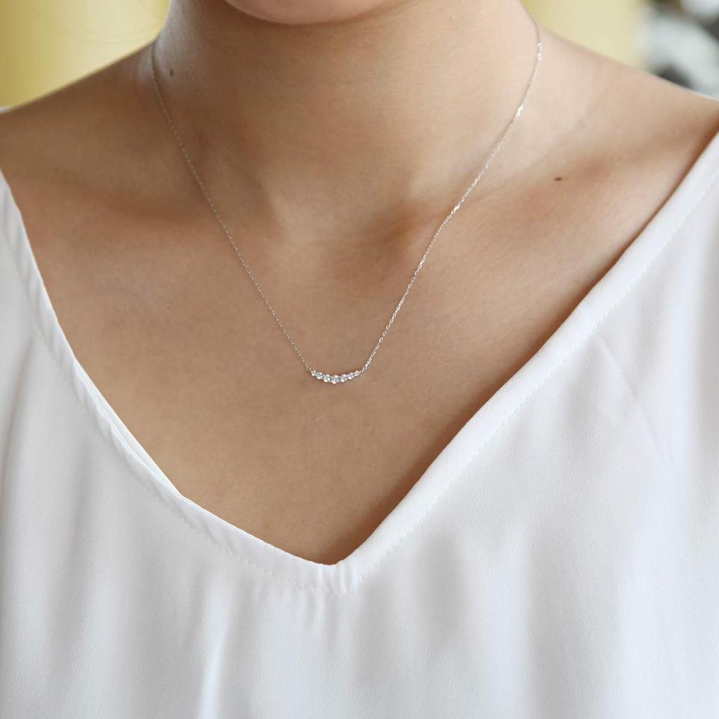 10K White Gold Necklace 151736123230 canal4℃ (Canal 4℃) (WG)