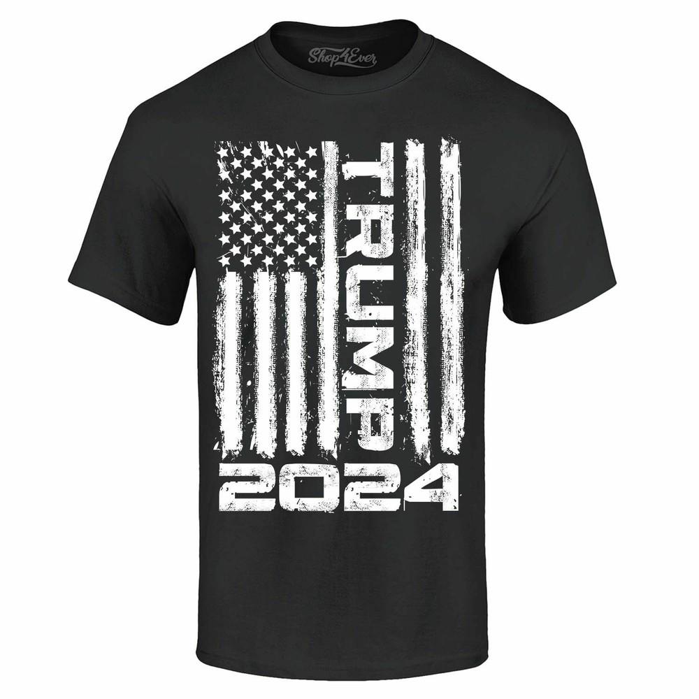 Trump 2024 Flag T-shirt Re-Elect Trump Keep America Great USA Flag Gift Shirts