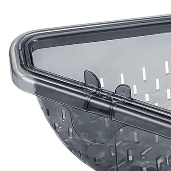 2 Peças Peneira Magnética Triangular para Ralo de Pia, Filtro de Resíduos de Alimentos para Cozinha com Fundo de Rosca, Suporte de Esponja à Prova de Ferrugem, Organizador de Canto de Pia, Casa