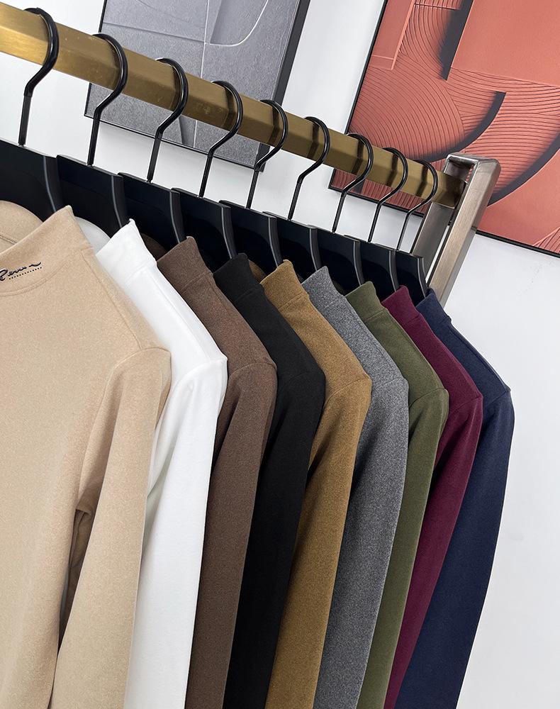 Men's Thermal Half-High Collar Thick Hoodie