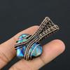 Labradorite Pendant, Handmade Gemstone 999 Copper Wire Wrapped Pendant Antique Jewelry, For Gift Silver Jewelry