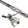 SOUGAYILANG Spinning Fishing Rod Cabon 1.5-3.3M Telescopic Pole Travel Saltwater Freshwater Fishing