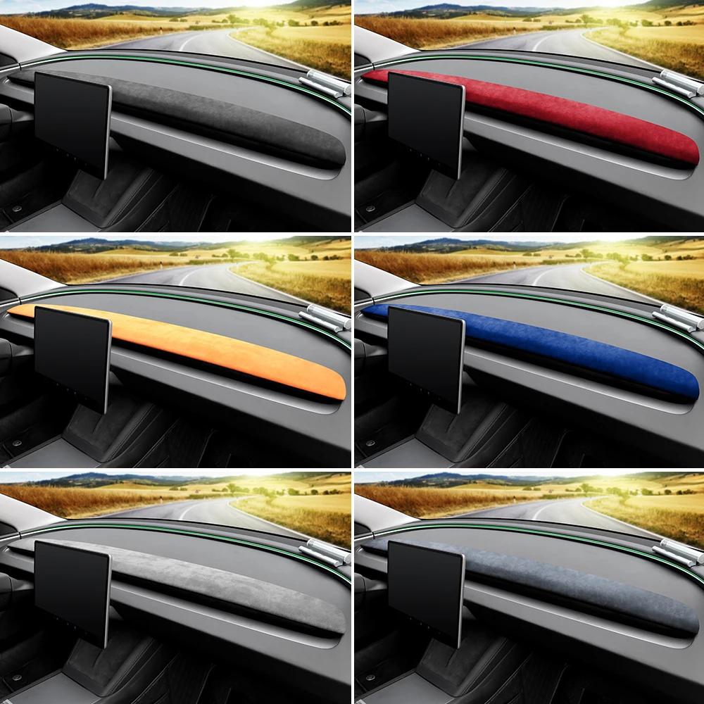 Suede Interior Decorative Trim Sticker for Tesla Model 3 Highland 2024-2025 Center Console Dashboard