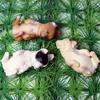 Sculpture Decor Dog Garden Statue Outdoor Figurine Realistic Lifelike Resin English British and Teal Christmas Decorations