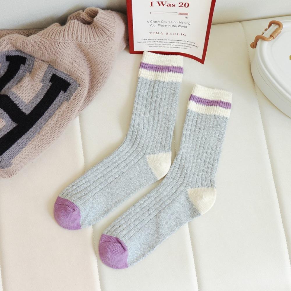 Pure Cotton Middle Tube Socks Thickened Snow Boot Socks Fashion Winter Socks Gift