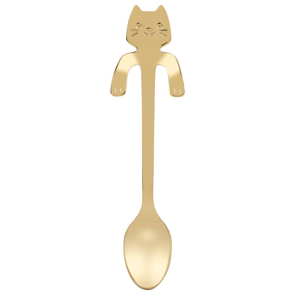 

Cat Style Stainless Steel Metal Spoon Resuabl And Durable Stirring Scoop 05#