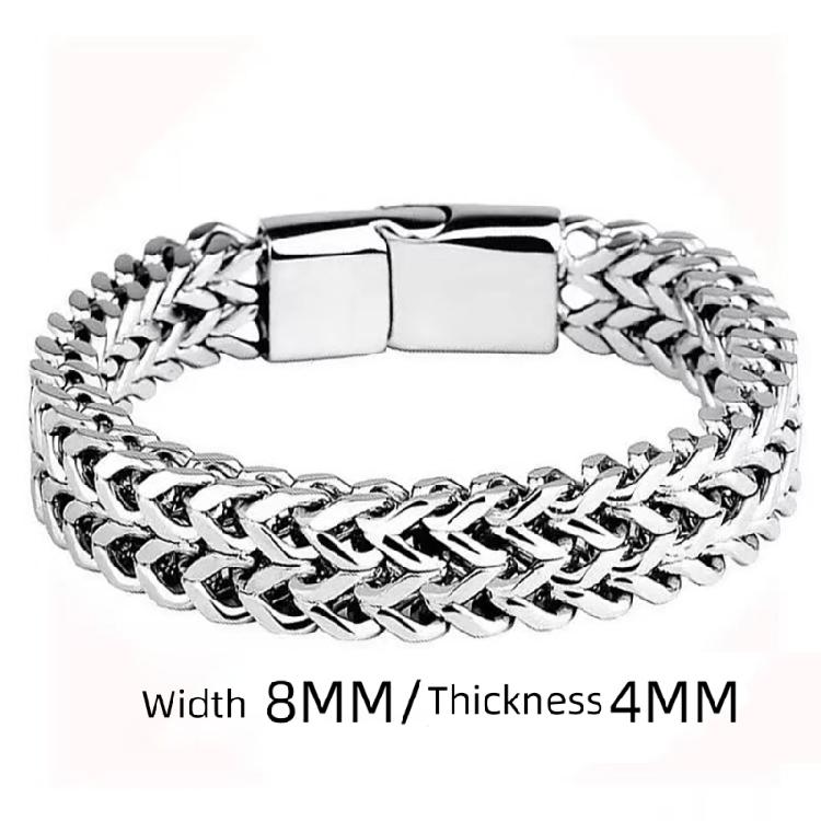 Fashionable Stainless Steel Bangle Women Link Chain Bracelet Wrist Jewelry Stainless Steel Texture for Various Occasion