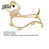 Zinc Alloy Brooch Women Hollow Design Smooth Polish Puppy Shape