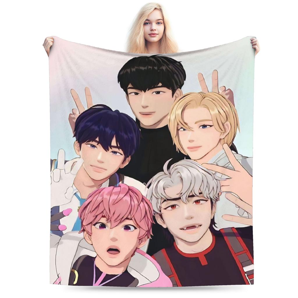Kpop PLAVE Caligo pt Coperte Calde Studenti Peluche Biancheria da Letto Coperte Novità Divano Sedia Flanella Copriletto Copri Divano Letto